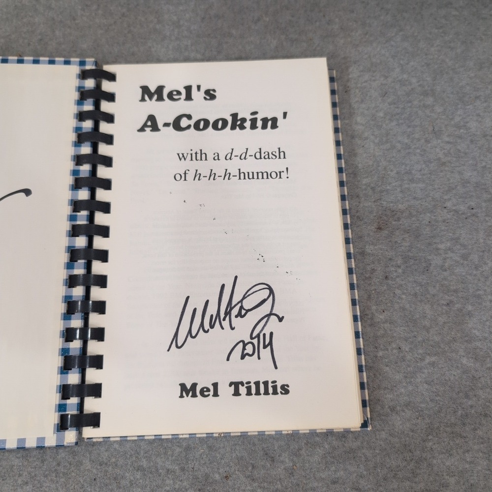 Mel Tillis Mel's A-Cookin' Signed Cookbook 1997 Spiral Bound Country Music Humor - Picture 2 of 3